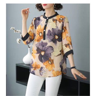 Áo hoa tay lỡ cao cấp l03-221