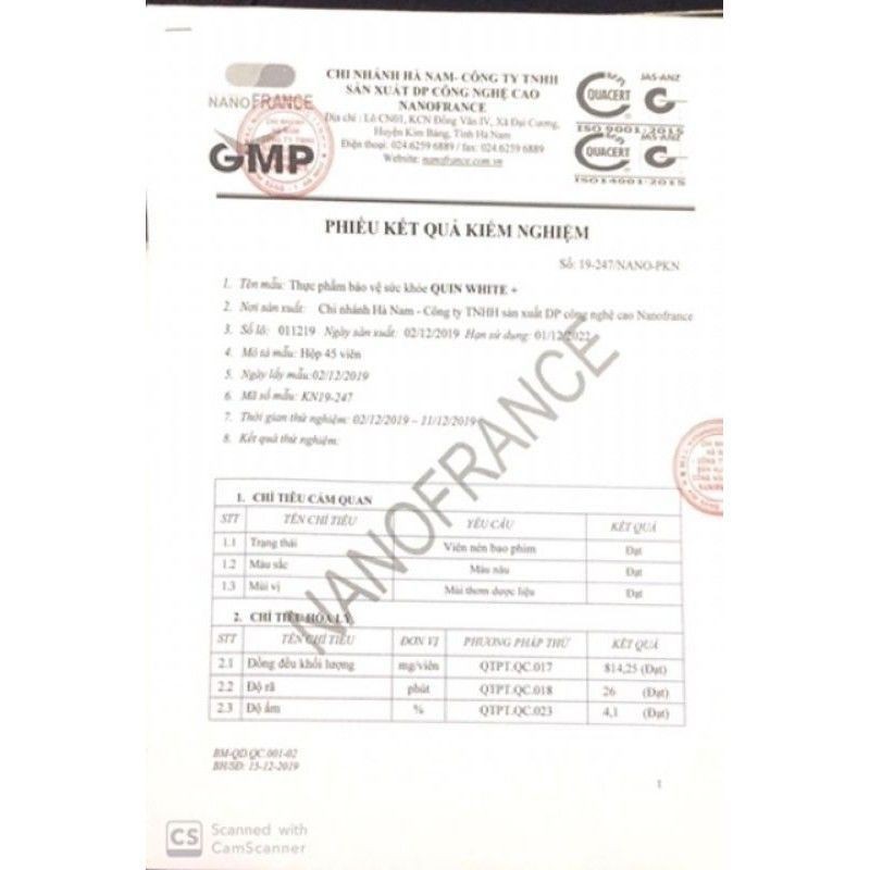 Viên uống Quin White+