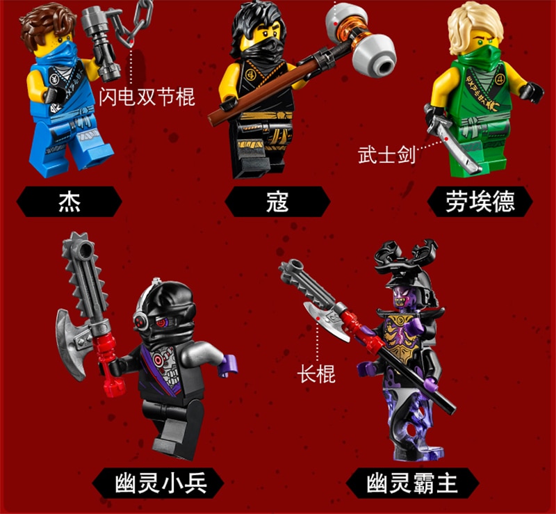 Đồ chơi Lắp ghép Mô hình  giáo dục  Ninjago Thunder Raider 44005 Compatible with NINJAGO MOVIE 71699