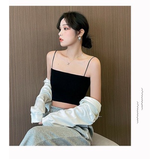 áo 2 dây sợ bún chất thun con giãn trắng,đen