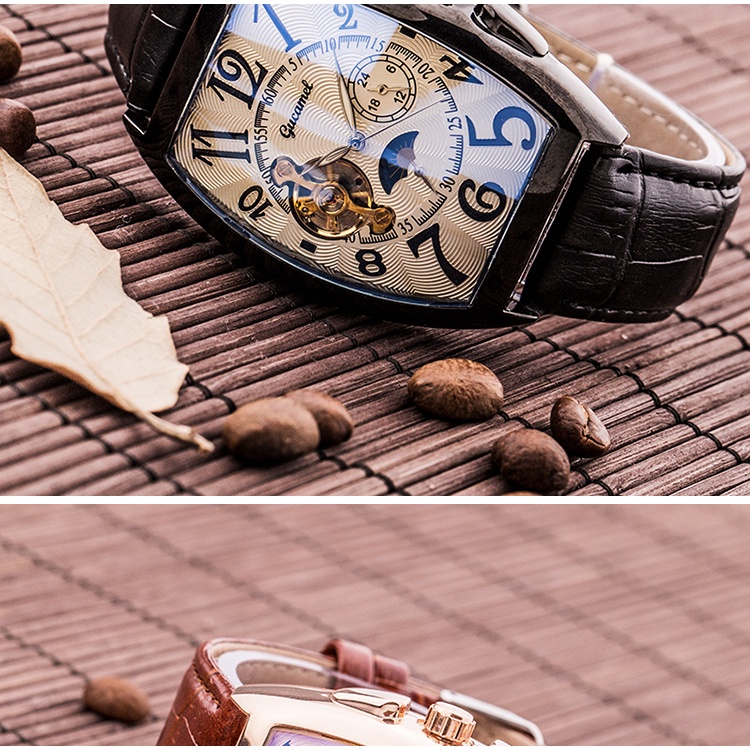 Đồng hồ nam chữ nhật máy cơ SEWOR Tourbillion GUcamel DM06 cao cấp