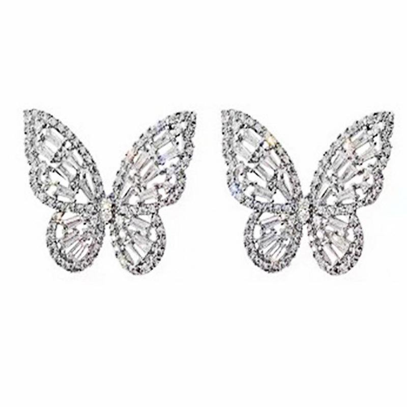 Bông Tai Hình Bướm Đính Đá zircon Thời Trang 2022 Cho Nữ