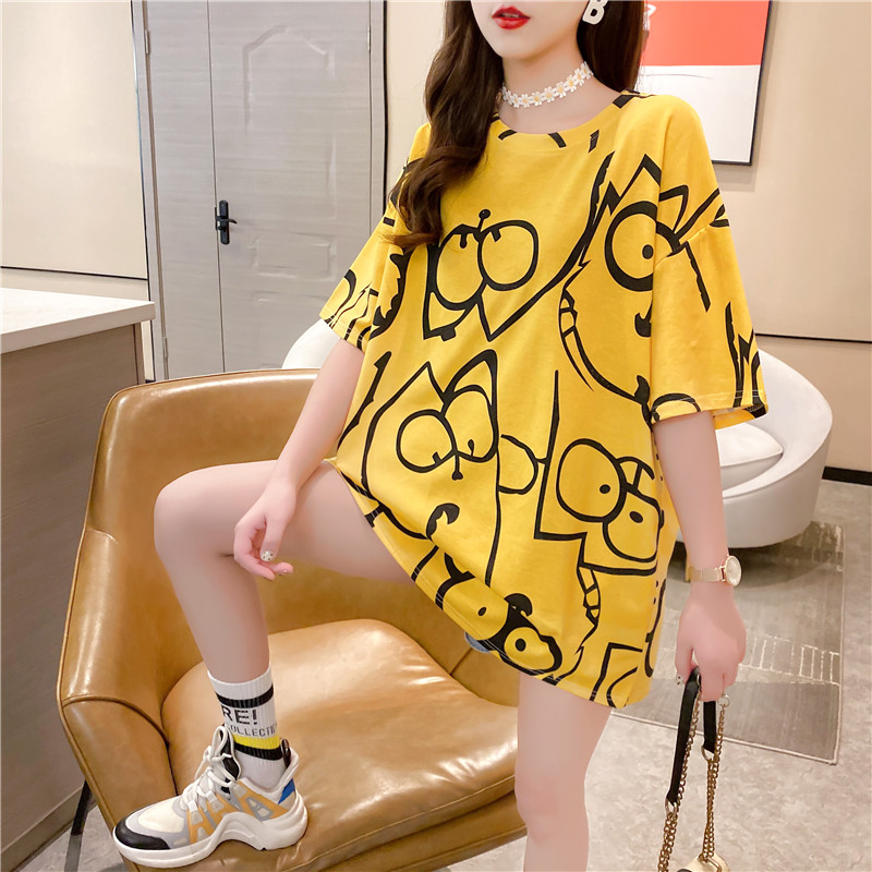 2021 Women's Blouse Summer Short sleeve T shirt Fashion Clothing Round Neck Student Tees/ Clothes Tees