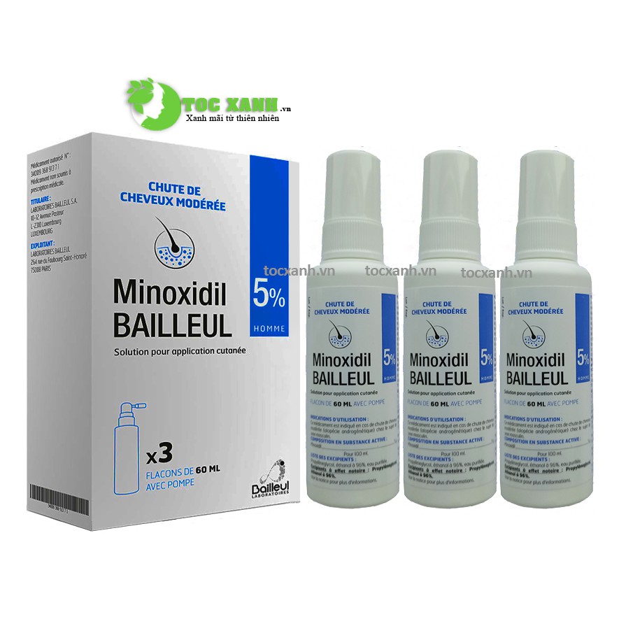 Tinh chất bôi tóc Bailleul 5% cho nam, ngăn rụng hói và mọc tóc, râu, mày | BigBuy360 - bigbuy360.vn