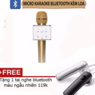 Micro kèm loa bluetooth Q7 thế hệ mới + Tặng tai nghe bluetooth - LKL.1142