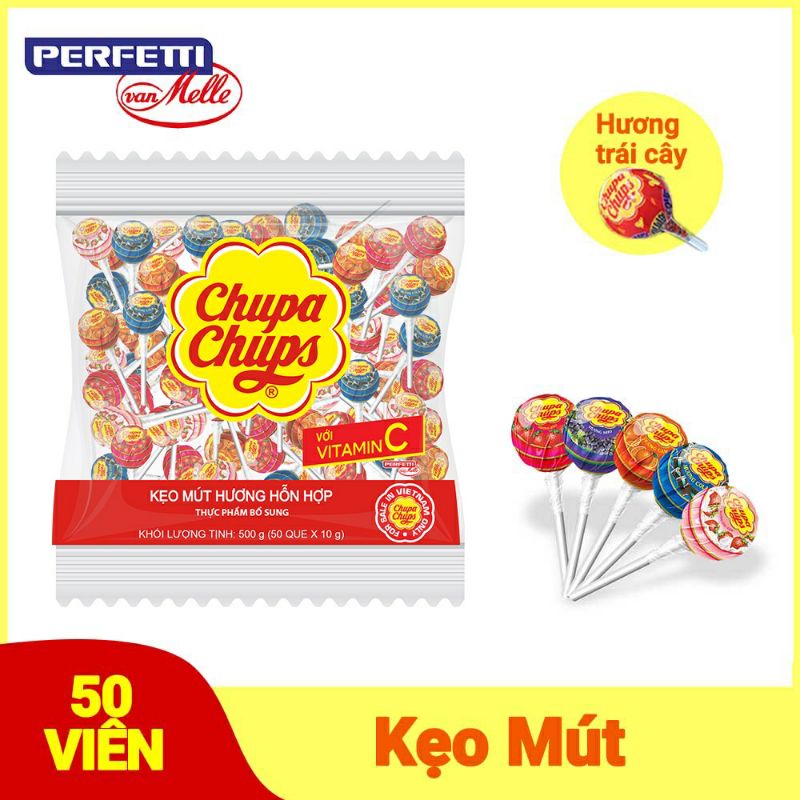 0Kẹo mút Chupa Chups Hương Trái Cây Hỗn Hợp