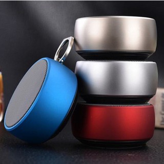 Loa bluetooth cầm tay mini Bs02, vỏ kim loại, móc treo tiện lợi, có khe cắm thẻ nhớ, cổng 3.5