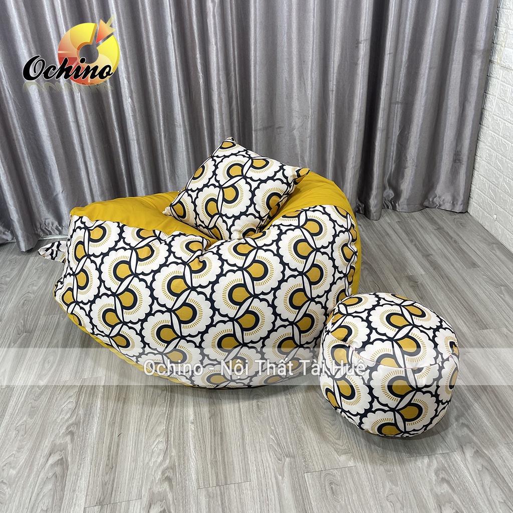 𝐂𝐎𝐌𝐁𝐎 Bộ Ghế Lười Hạt Xốp 3 Món Hình Cực Xinh (Kèm Hạt Xốp)