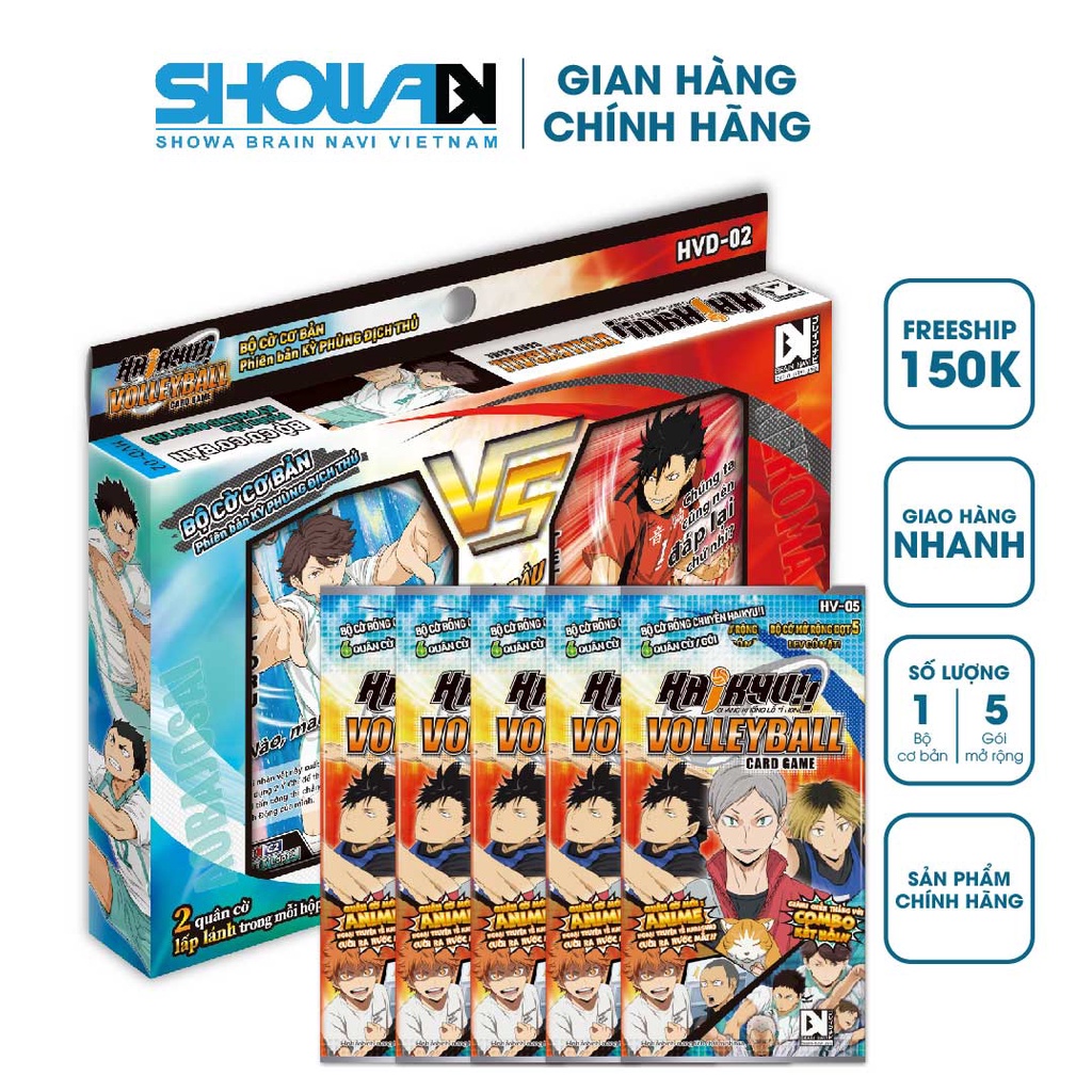 Bộ cờ bóng chuyền Haikyu - Combo - HVD-02 + 5 gói HV-05