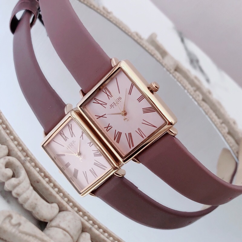 Đồng hồ Nữ Julius chính hãng Hàn Quốc JA 1269 Đỏ/Hồng