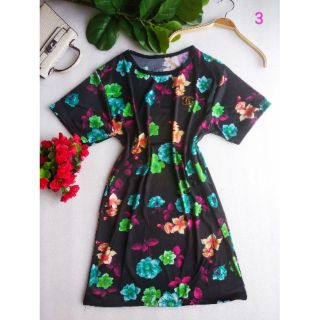 Đầm thun lạnh suông hoa