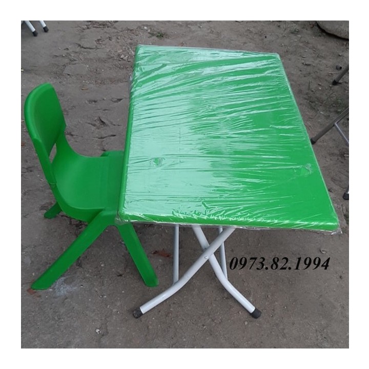 [sale] [sale] Bàn Học Mẫu Giáo Chân Gấp D 91cm x R 48cm x C 50cm