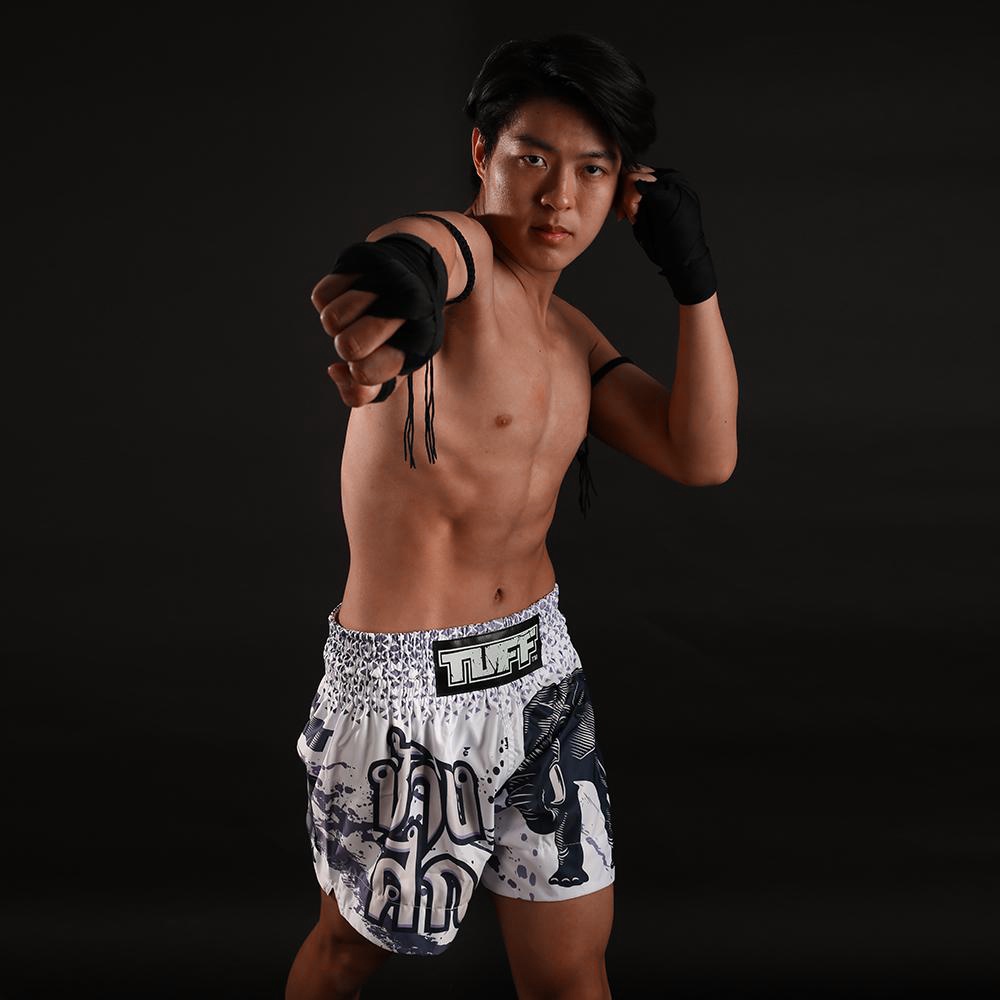 Quần Muay Thai Tuff White War Elephant