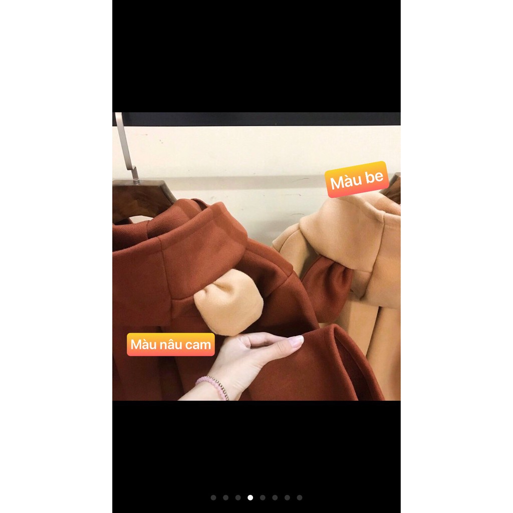 Aó khoác Dạ Tai Gấu Hàng Quảng Châu Cao Cấp, áo dạ 2 lớp dày và chất mịn | BigBuy360 - bigbuy360.vn