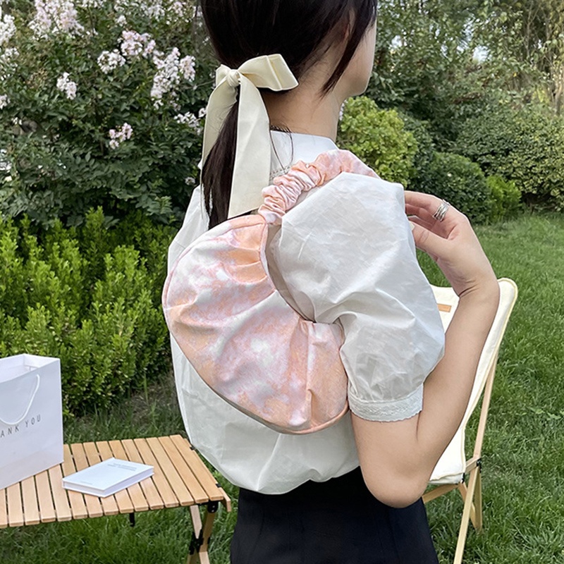 Túi Đeo Vai / Xách Tay Bằng Vải Canvas Nhuộm Màu Đơn Giản Cho Nữ