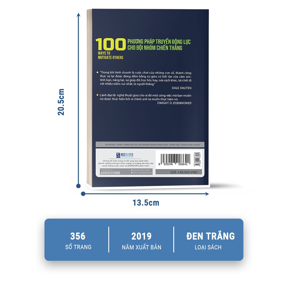 Sách 100 Phương Pháp Truyền Động Lực Cho Đội Nhóm Chiến Thắng BizBooks