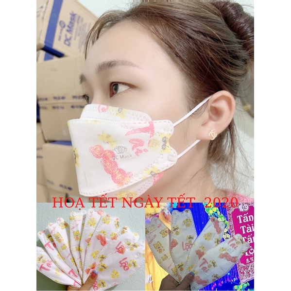 [ĐƯỢC CHỌN Mẫu] Túi 10 Chiếc Khẩu Trang KF94  Hoạ Tết 2022 Người Lớn Hàng Cao Cấp 4 Lớp Kháng Khuẩn Tiêu Chuẩn Xuất Khẩu