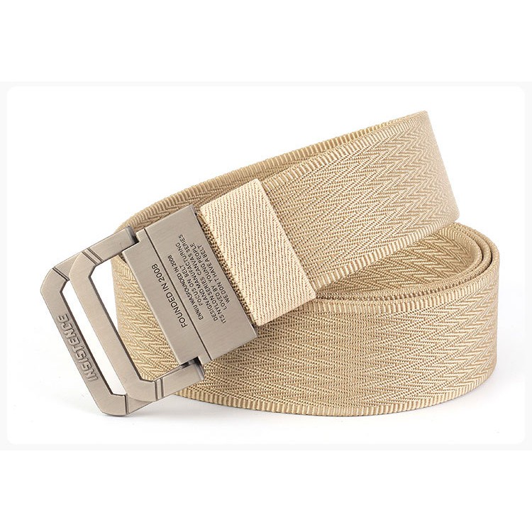 THẮT LƯNG NAM THỜI TRANG VẢI CANVAS GÀI 2 THANH KIM LOẠI THƯƠNG HIỆU ENNIU 13Y INSISTENCE