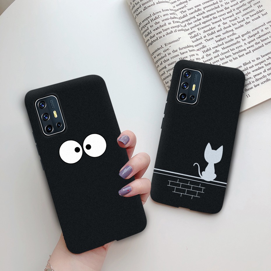 Ốp điện thoại silicon màu trơn in hình ngộ nghĩnh đa dạng cho Vivo V19 Neo