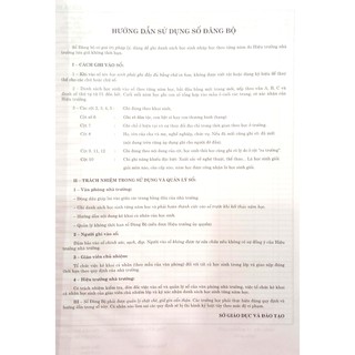 Sách - Sổ đăng bộ cấp 2, cấp 3