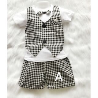 Bộ giả vest bé trai;