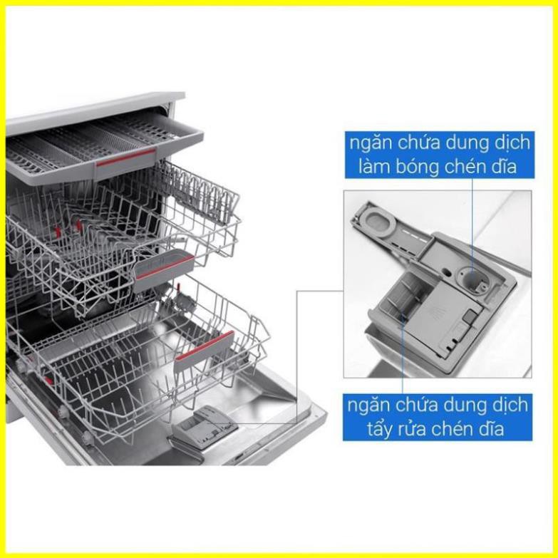 Máy rửa bát độc lập Bosch SMS46MI05E TGB - Seri 4  dung tích rửa 14 bộ chén bát (  Cam Kết Chính Hãng )