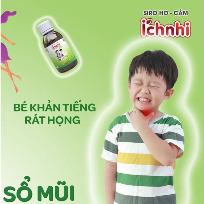 SIRO ho cảm ÍCH NHI dạng gói _ SẢN PHẨM HỮU HIỆU CHO BÉ BỊ HO-CẢM CÚM-HẮT HƠI-SỔ MŨI