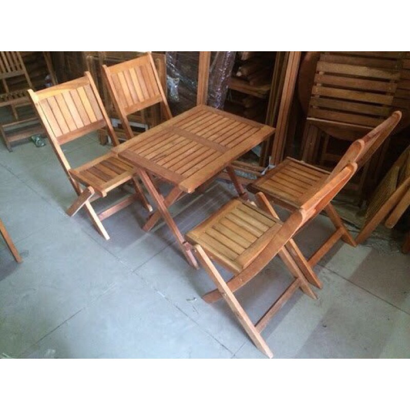 BÀN GỖ GẤP CHỮ NHẬT-BÀN BAN CÔNG- bàn cafe