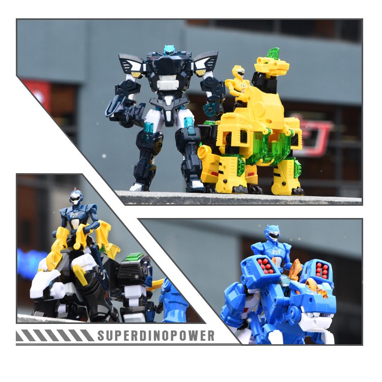 Đồ chơi miniforce Robot siêu khủng long Stego băng giá cùng siêu nhân Leo Thiên tài