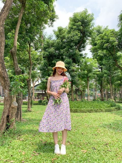 [Ảnh thật/Video] Váy 2 dây hoa nhiều màu - Đầm 2 dây hoa | BigBuy360 - bigbuy360.vn