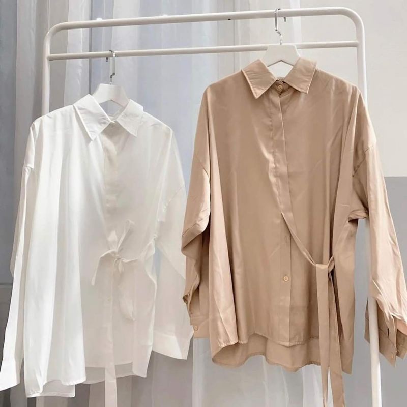 Sơ mi buộc lệch eo | BigBuy360 - bigbuy360.vn