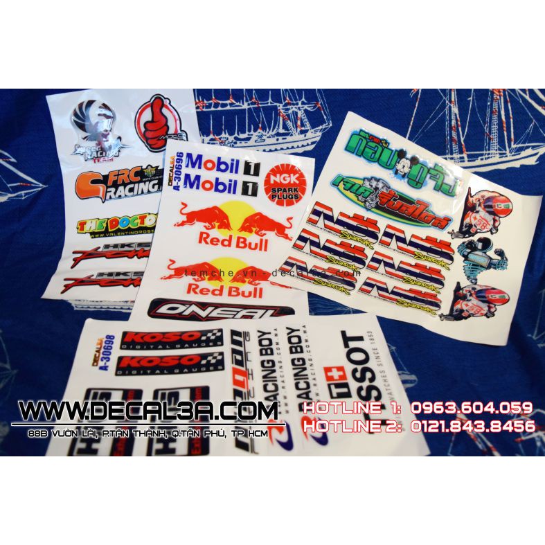Tem Tấm logo decal Dán xe