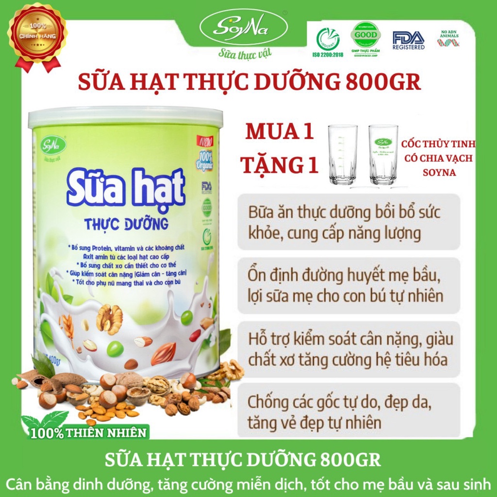 [CÔNG TY] SỮA HẠT THỰC DƯỠNG SOYNA - HỘP 400GR, 800GR