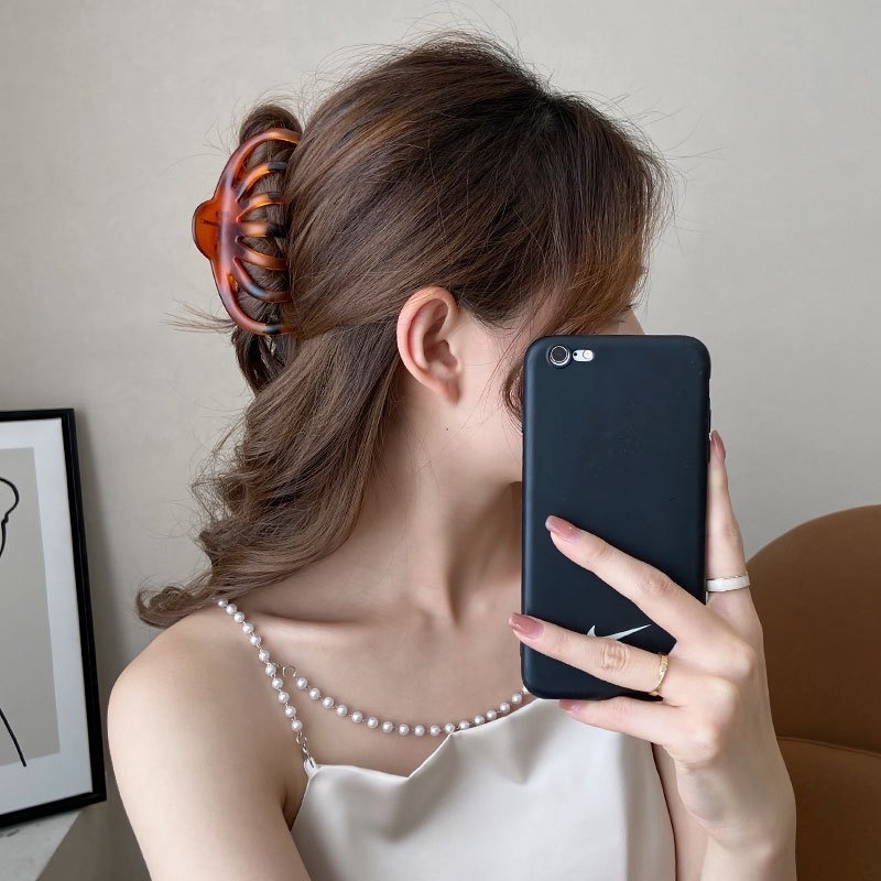 Kẹp tóc WE FLOWER họa tiết da báo phong cách châu Âu cổ điển thời trang cho nữ