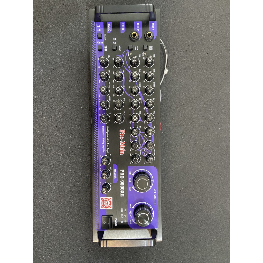 Bộ mặt amply màu tím như hình, mic 8 volum chống hú, echo 50195 vang cực hay