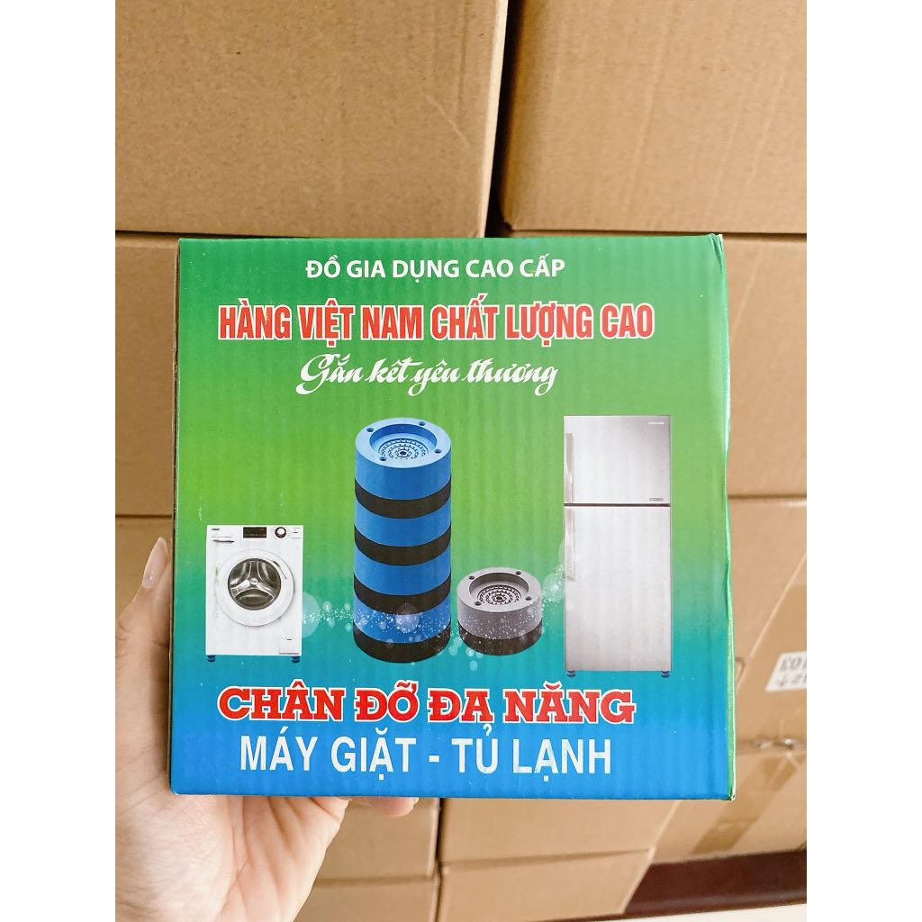 [RẺ VÔ ĐỊCH]Chân Đỡ Đa Năng Máy Giặt, Tủ Lạnh Chống Rung Chống Ồn - Bộ 4 Chân