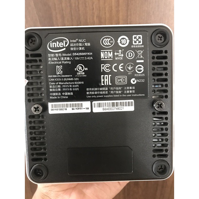 Intel NUC core i5-4250U, 3M, up to 2.60GHz 95