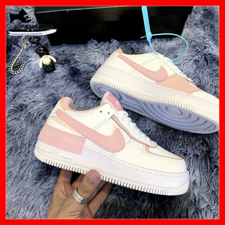 Giày Sneaker AF1(Air Force One) Đế kép Trắng Hồng [HỖ TRỢ ĐỔI TRẢ] Cổ thấp | BigBuy360 - bigbuy360.vn