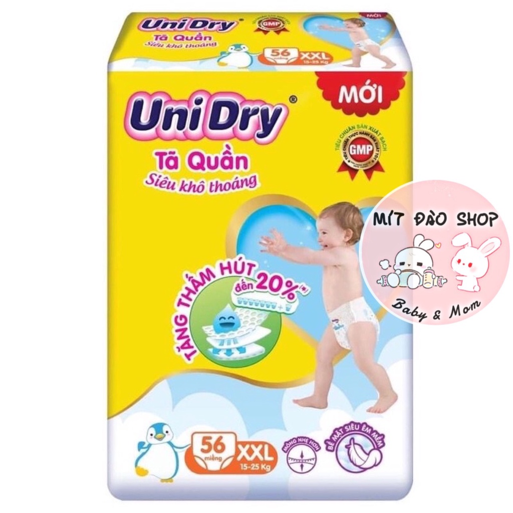 Tã Quần Unidry Ultra Jumbo M74 L68 XL62 XXL56 (bịch đại)