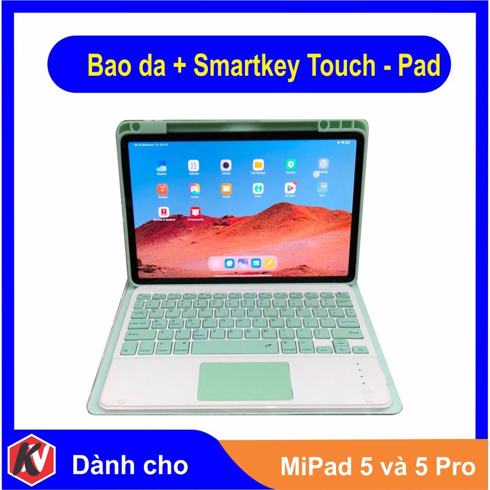 Bộ Smart key touch pad blutooch, cover bao da,  mouse  cho máy tính bảng Mipad5, Mipad5 Pro- Nam Khanh