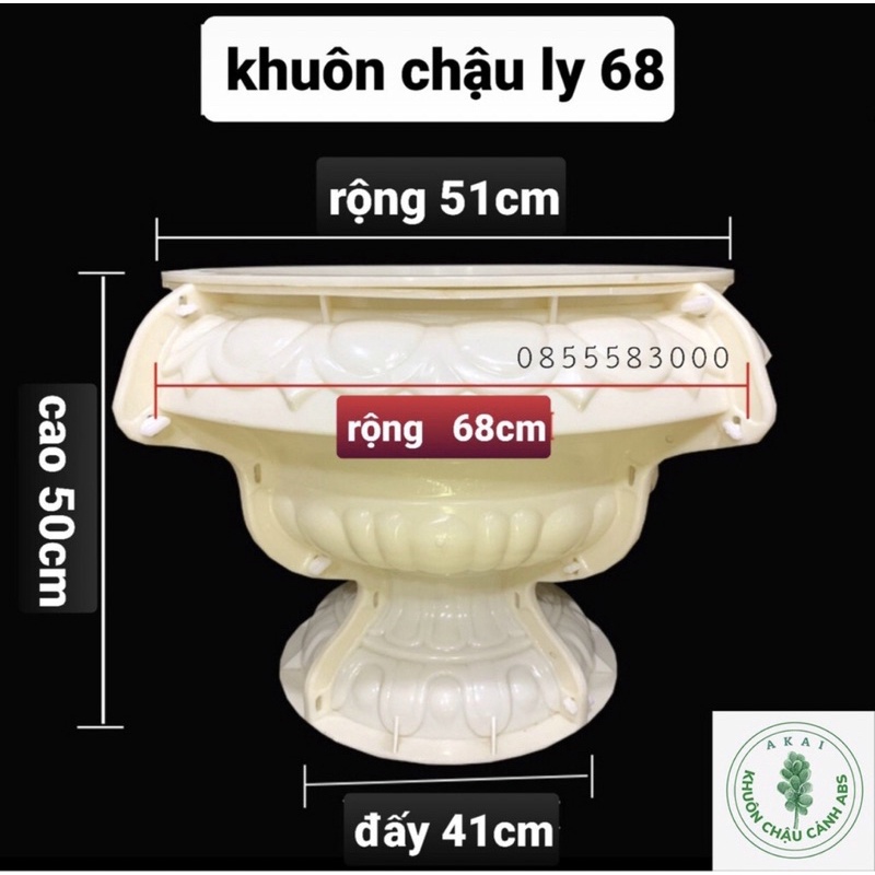 Khuôn đúc chậu ly 68cm