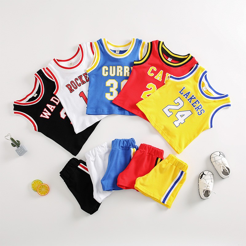 Set 5 bộ ba lỗ thể thao bóng rổ 100% cotton | Có Video
