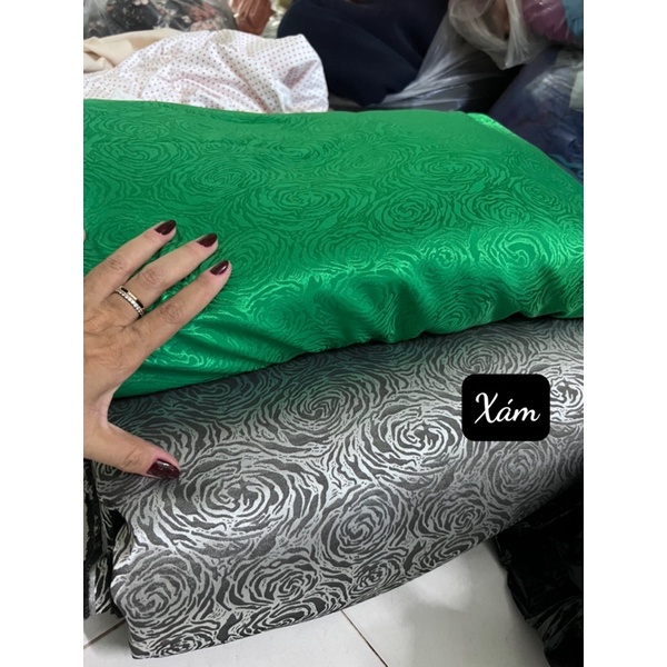 Gấm hoa hồng mẫu mới hàng cây cắt mét