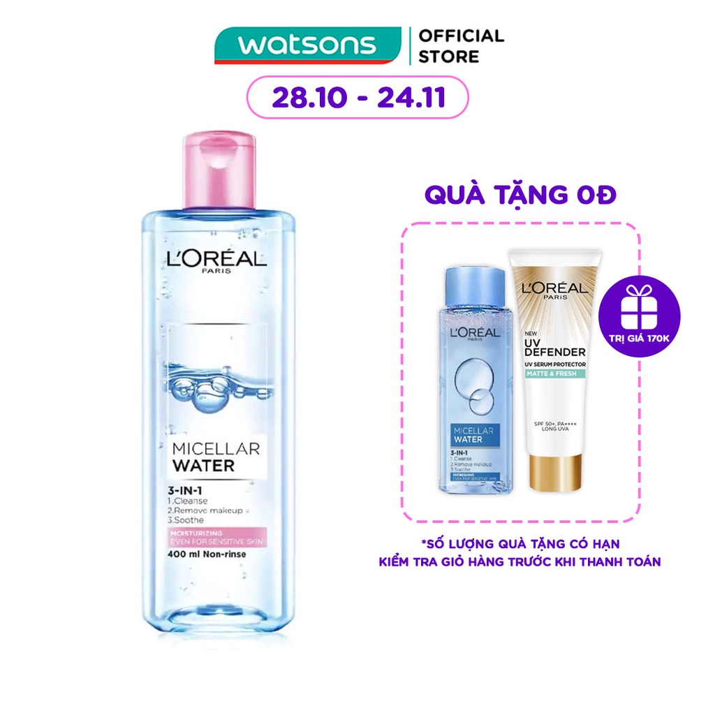 Tẩy Trang L'Oreal Paris Skincare Micellar 400ml