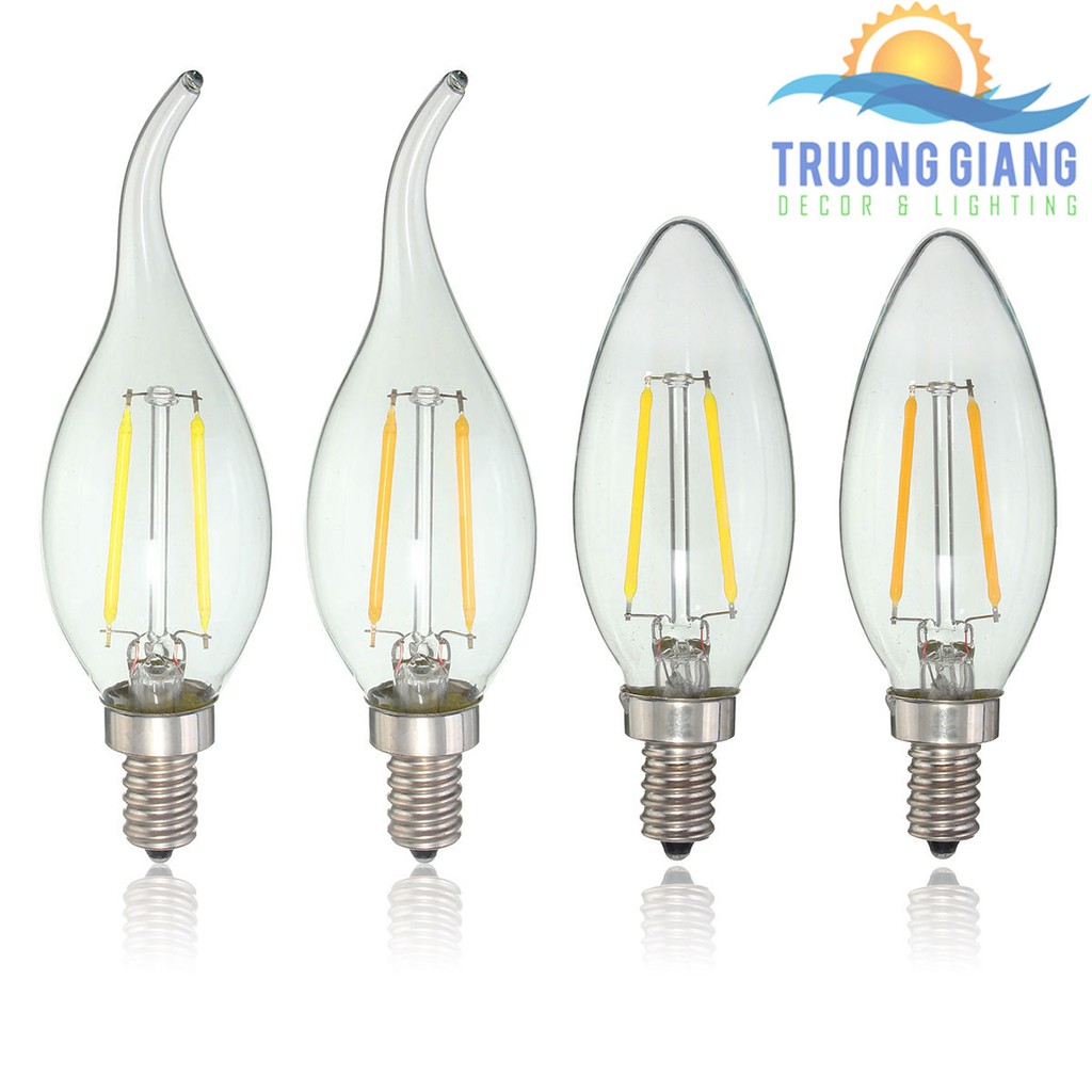 BÓNG LED EDISON C35 [ NHÓT + NẾN ] - [ C35 - 4W ] ĐUI E14 - ÁNH SÁNG [ 2700K - 6500K ]
