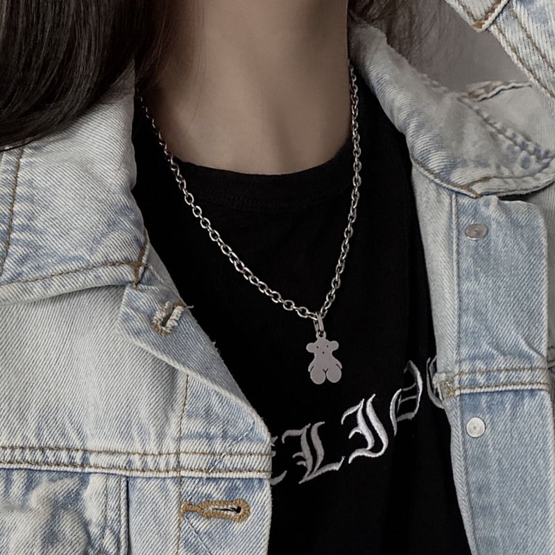 Dây Chuyền Mặt Hình Gấu Dễ Thương Thời Trang Đường Phố Phong Cách Hip Hop 22030