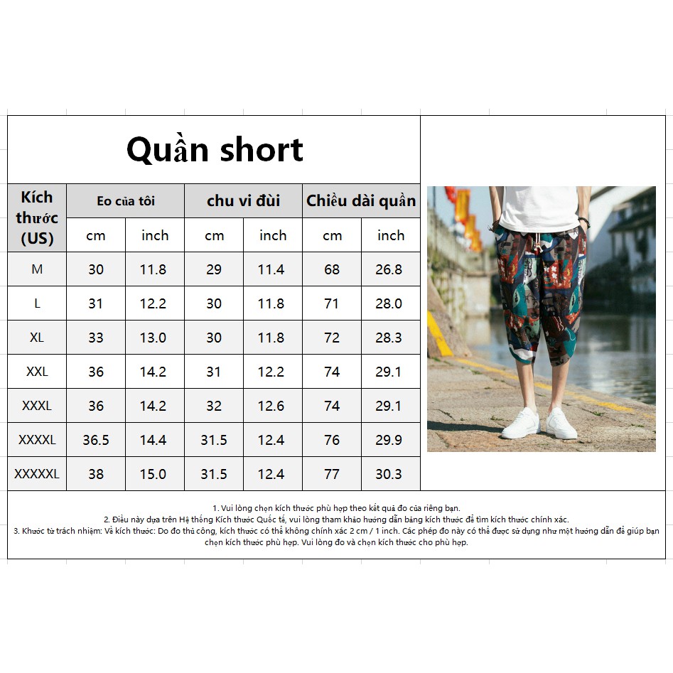 Men's Japanese Retro National Style Printed Casual Capris Men's Loose Casual Pants