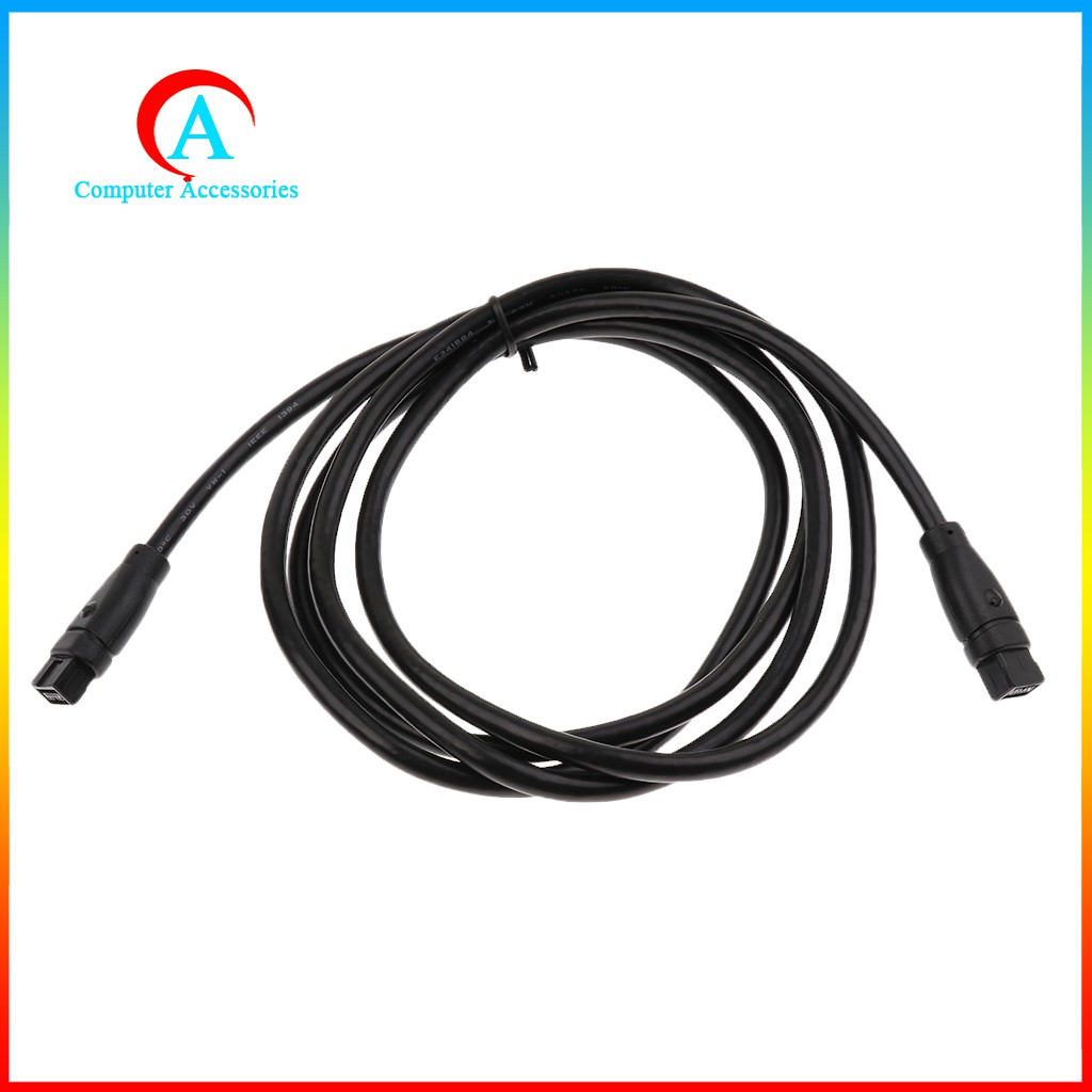 Dây Cáp 6ft Firewire 800 IEEE 1394b 9-Pin Male Sang 9-Pin Male Tốc Độ Cao