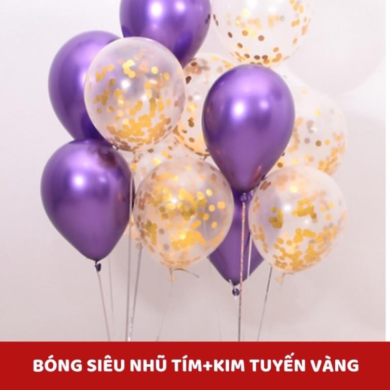 Bóng Mix Kim Tuyến  crom, sequin, Dủ Màu Mĩ Kim tuyến To , trang trí sinh nhật, trang trí phòng cưới 25cm