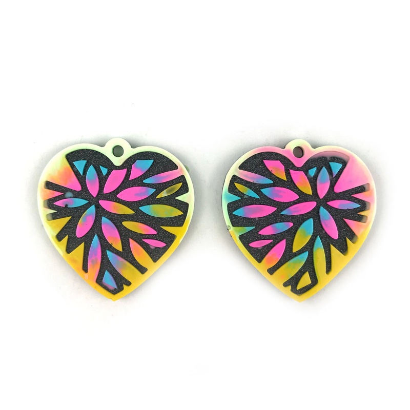 Khuôn Silicone Hình Trái Tim / Mặt Trăng Làm Trang Sức Thủ Công